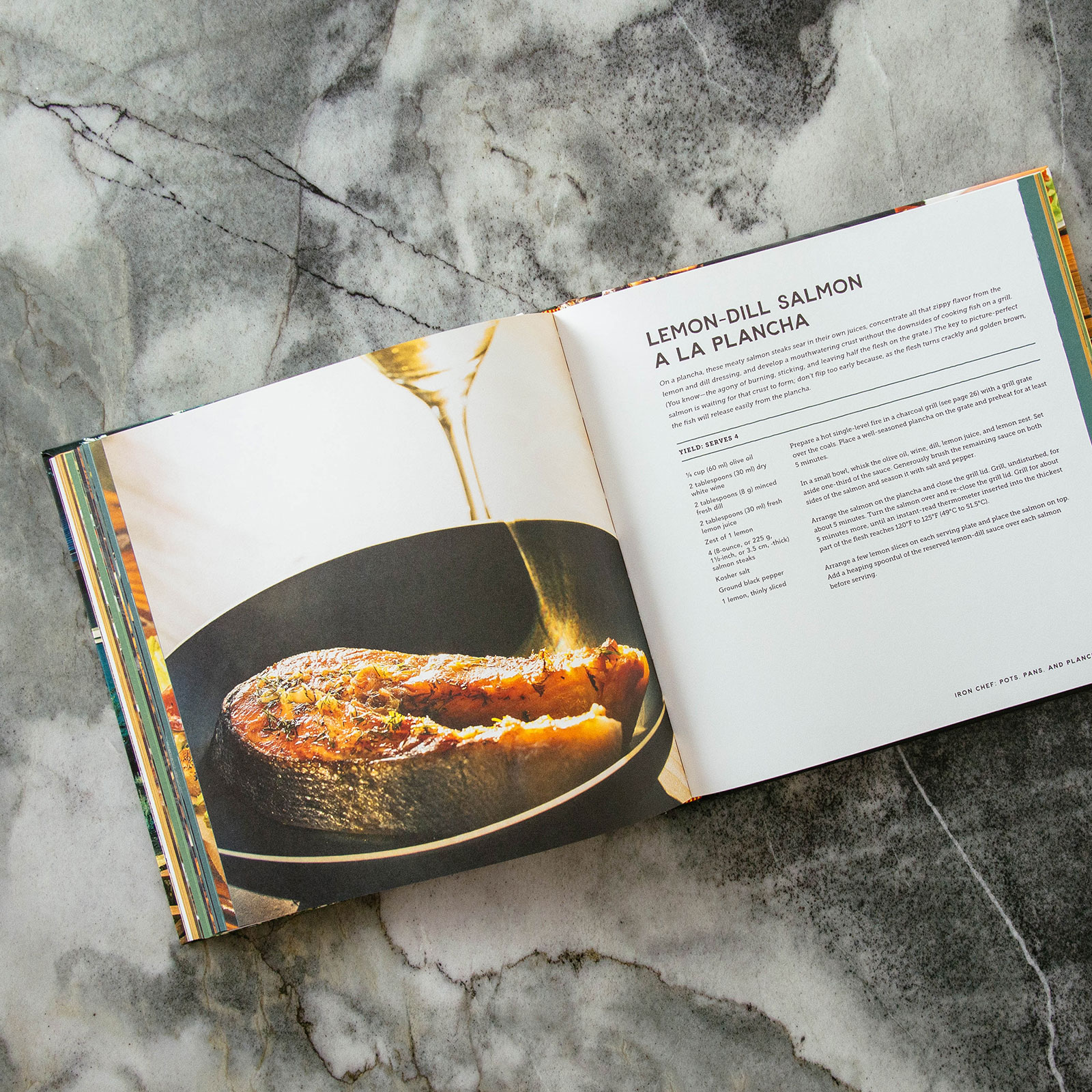 Recipe page inside The Backyard Fire Cookbook