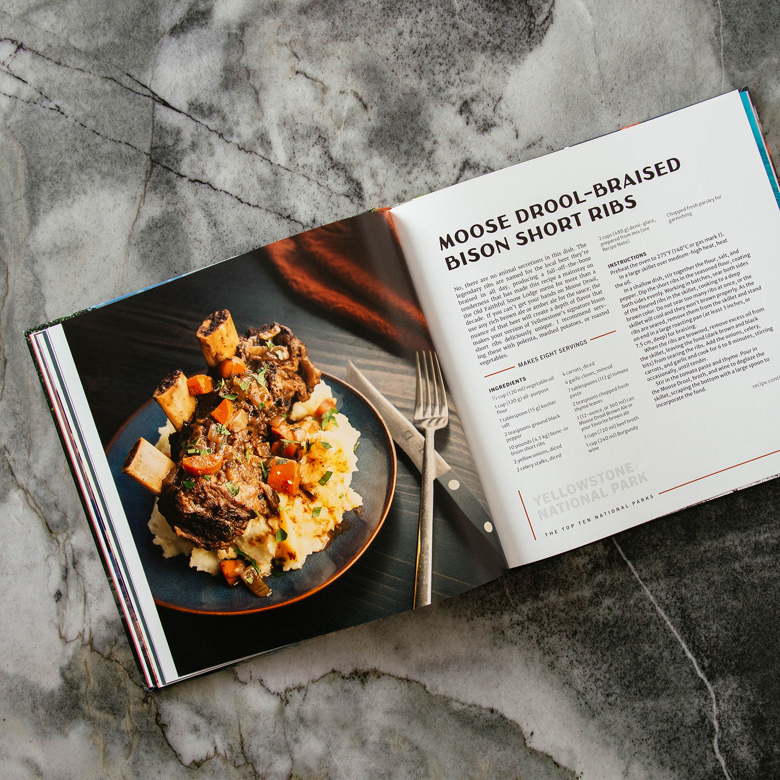 Recipe page inside The National Parks Cookbook