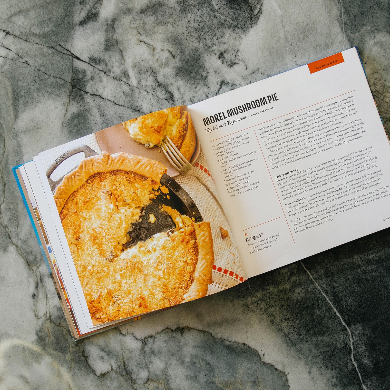 Recipe page inside The Route 66 Cookbook