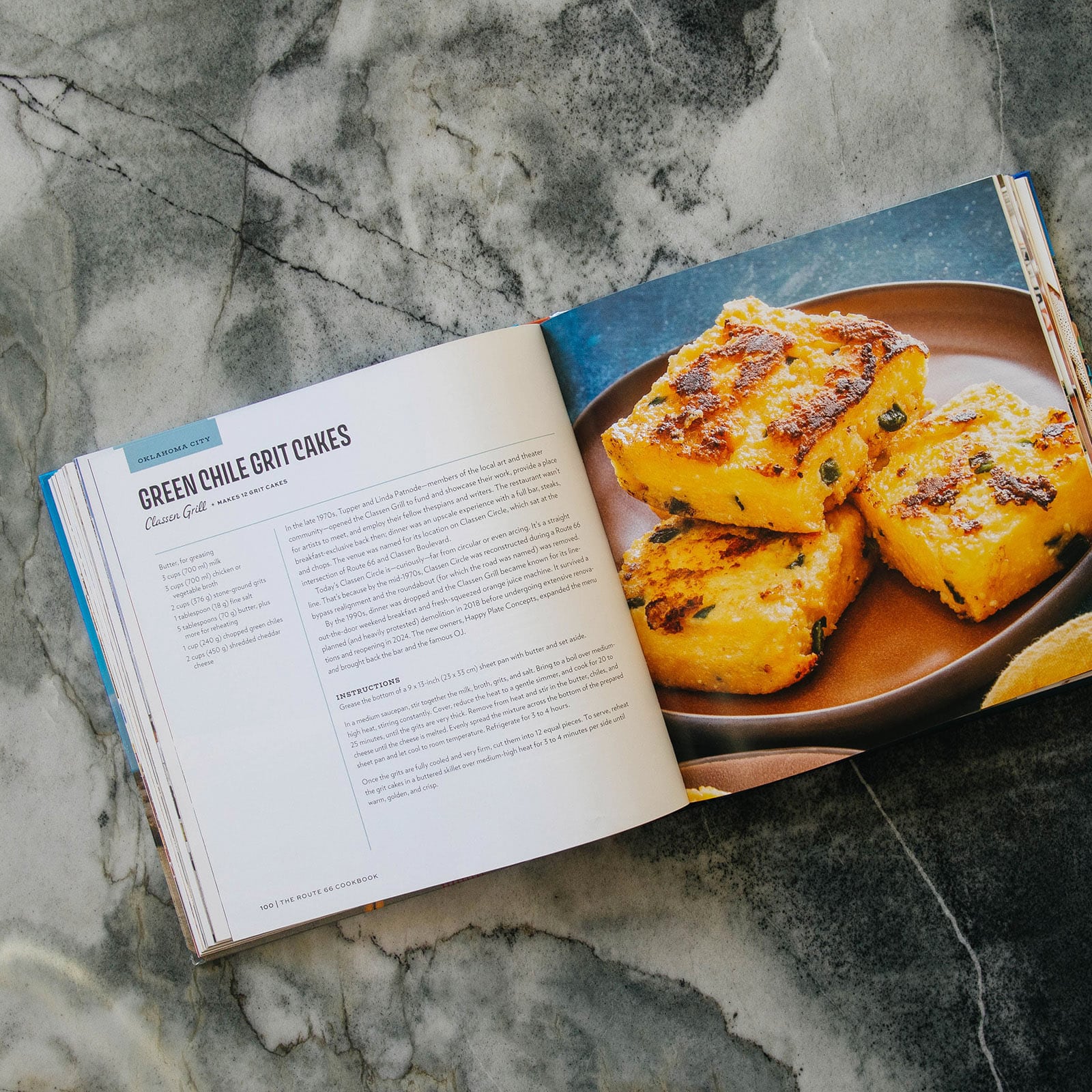 Recipe page inside The Route 66 Cookbook