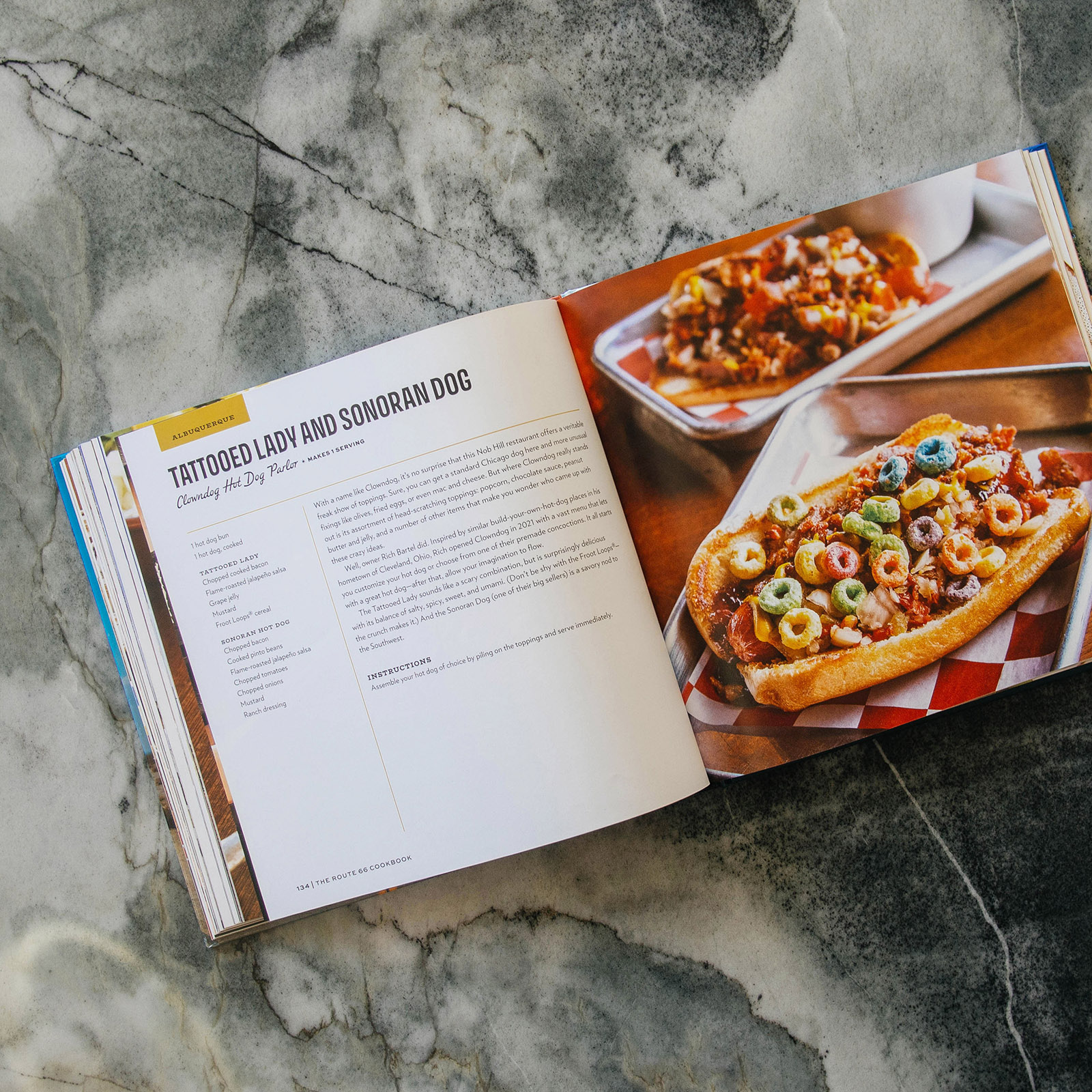 Recipe page inside The Route 66 Cookbook