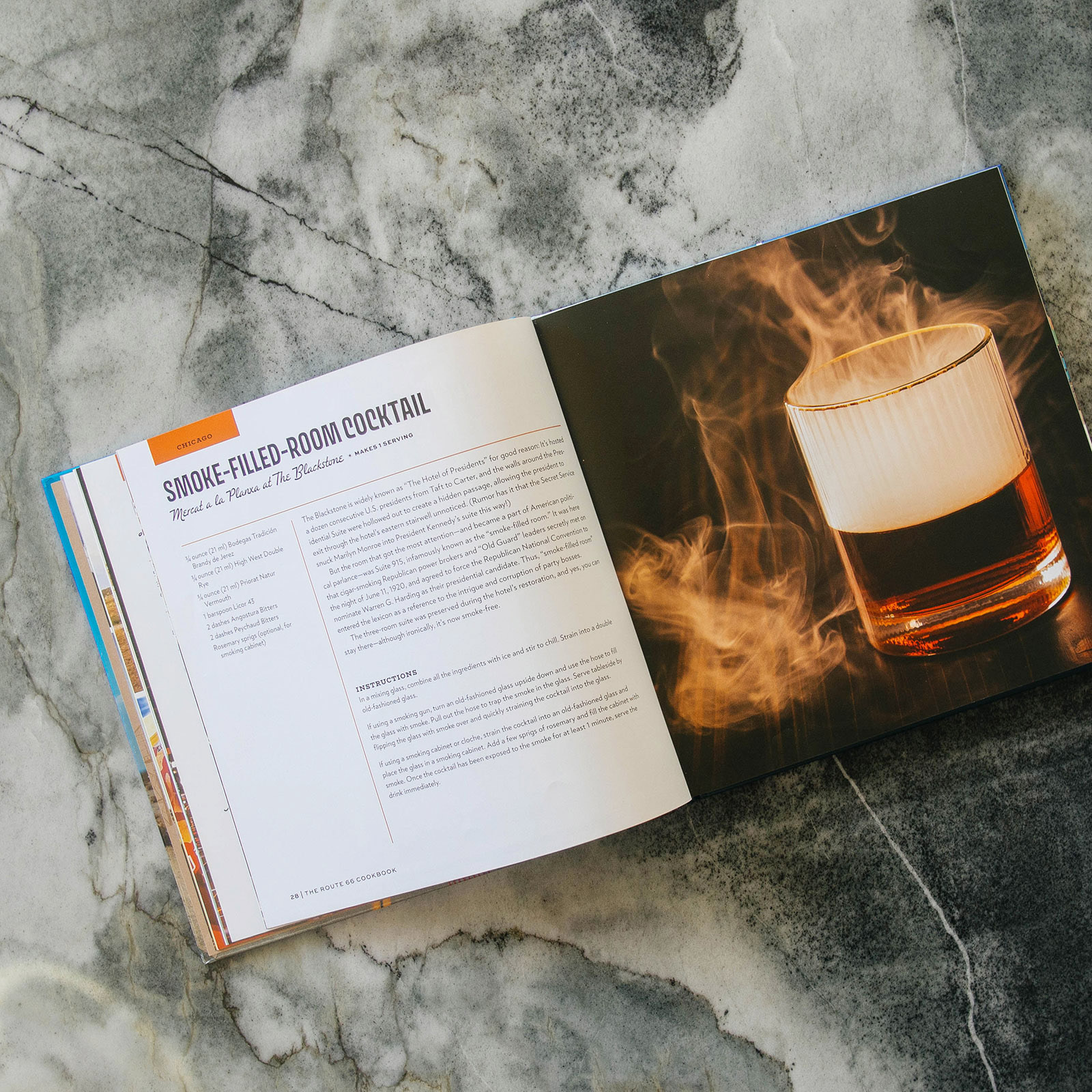 Recipe page inside The Route 66 Cookbook