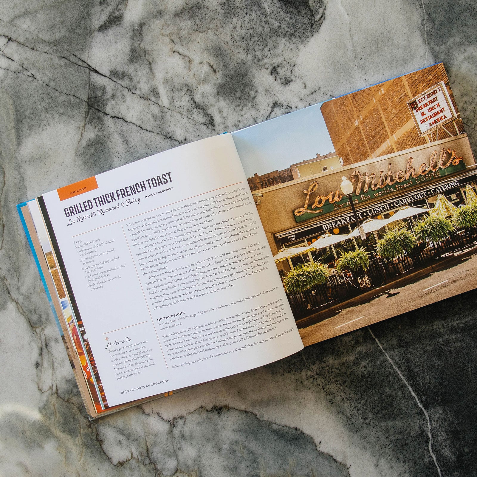 Recipe page inside The Route 66 Cookbook