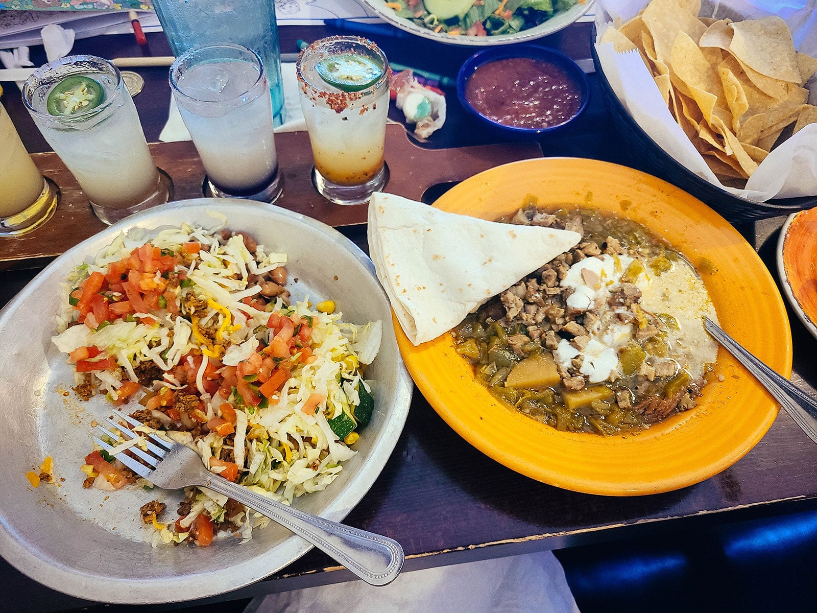 New Mexican dishes served at Green Chile Kitchen in Yukon, Oklahoma
